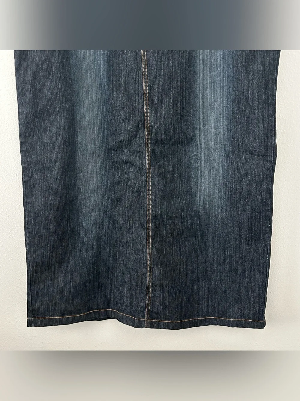 Y2K Zoey Beth Denim Maxi Skirt Women’s 2X Stretch Blue Denim Western Modest 90s